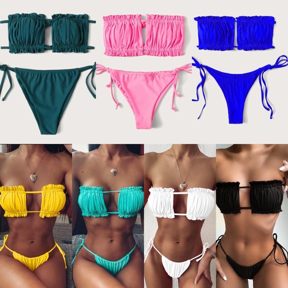 Red Ruffled Bikini Set - Picture 4 of 4